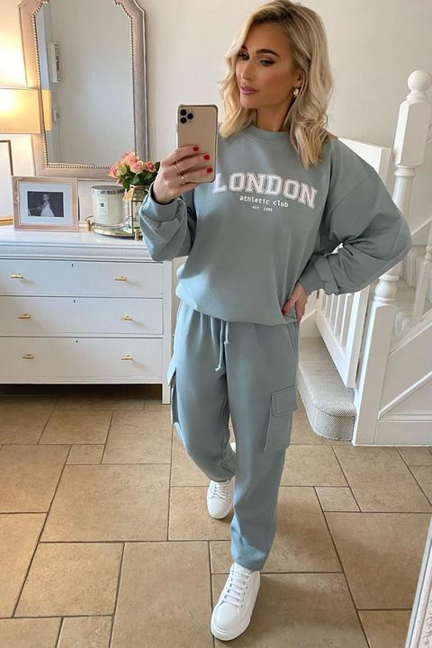 Green Joggers - Billie Faiers Sage Utility Jogger