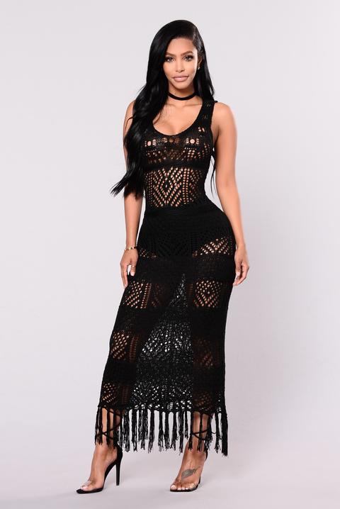 All Night Long Dress - Black