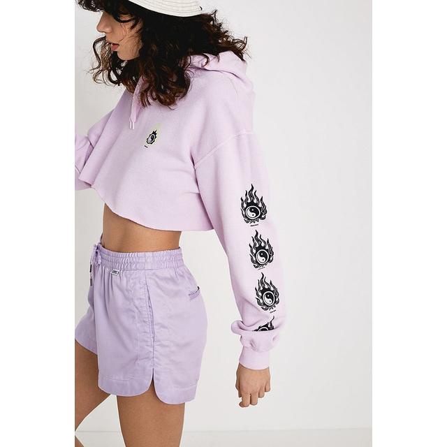 lilac cropped hoodie