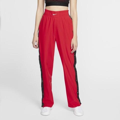 Nike Pro Pantalón Con Botones A Presión - Mujer - Rojo