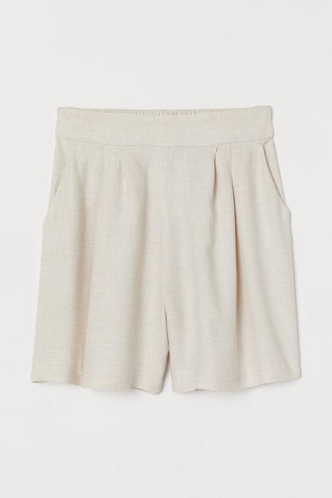 Shorts High Waist - Beige