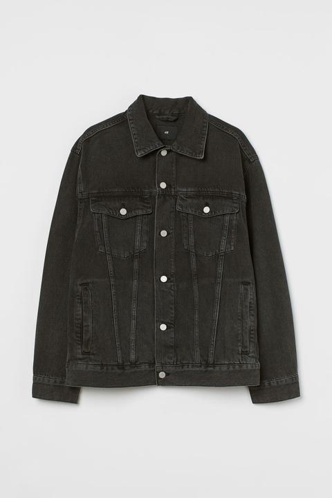 Cazadora Denim Oversize - Negro