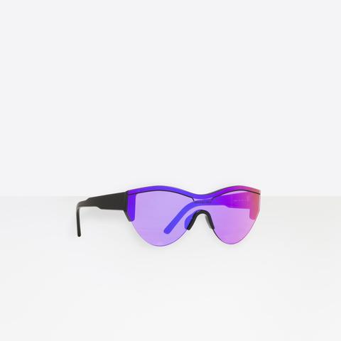 Sunglasses In Black Acetate With Purple Lenses