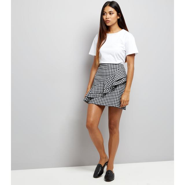 gingham frill skirt