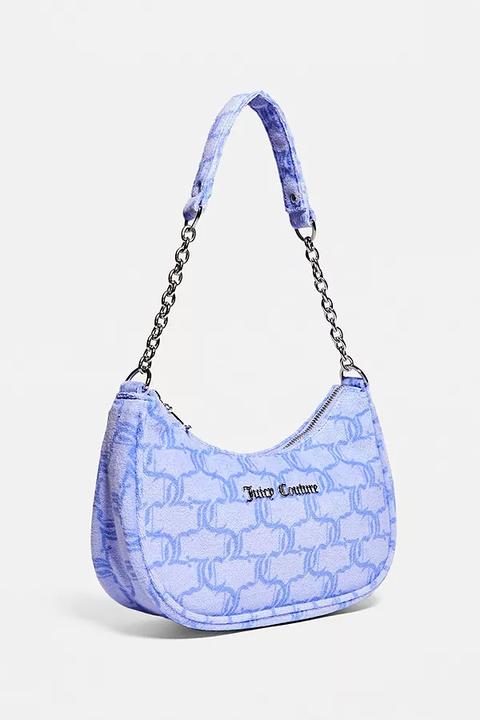 Juicy Couture Monogram Towelling Shoulder Bag - Blue All At Urban ...