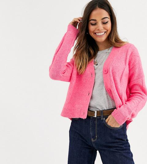 Cárdigan Grueso En Rosa De Miss Selfridge