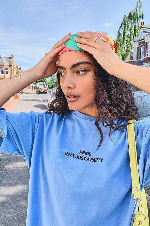 Pride Isn't Just A Party Oversized T-shirt - Blue - S, Blue