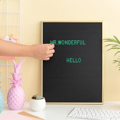 Lettere E Numeri Per Letter Board - Verde