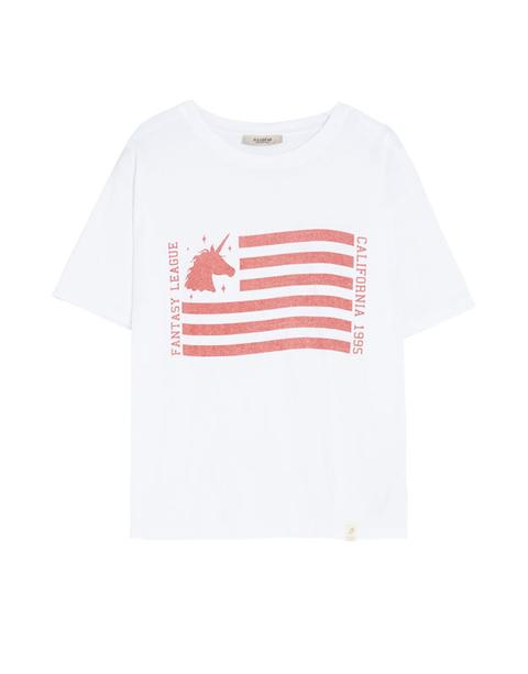 Camiseta Con Bandera Y Unicornio