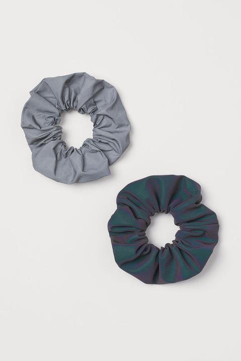 Pack De 2 Scrunchies - Plata