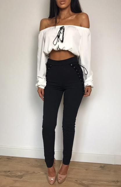 Amanda Laceup Trousers - Black (sale)