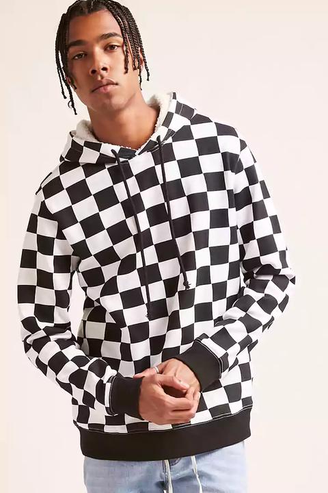 Checkered Print Hoodie