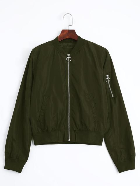 Zip Up Fall Bomber Jacket