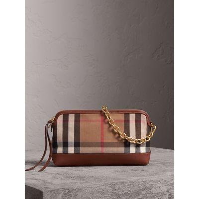 Pochette Con Pelle E Motivo House Check