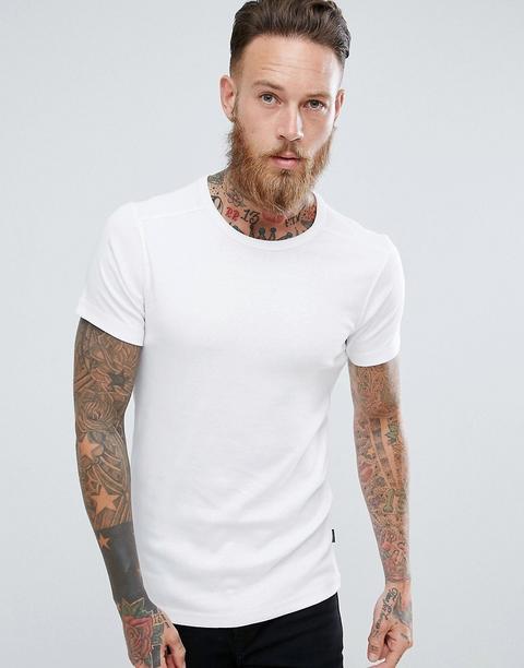 Camiseta Básica Ajustada En Blanco De Lindbergh