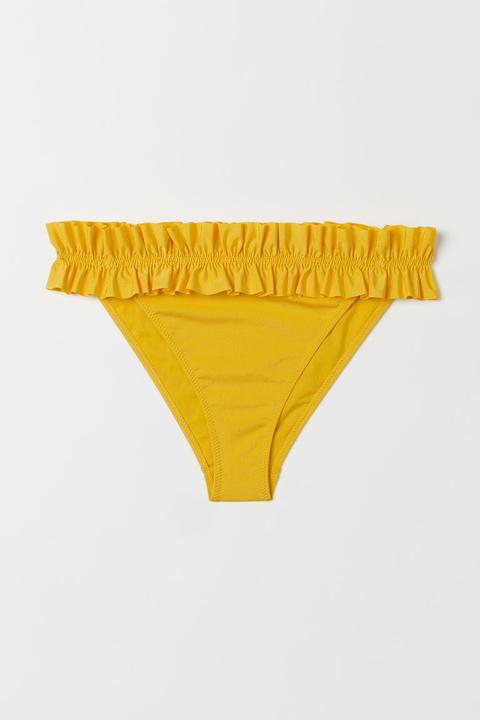 Braga De Bikini Con Tiras - Amarillo