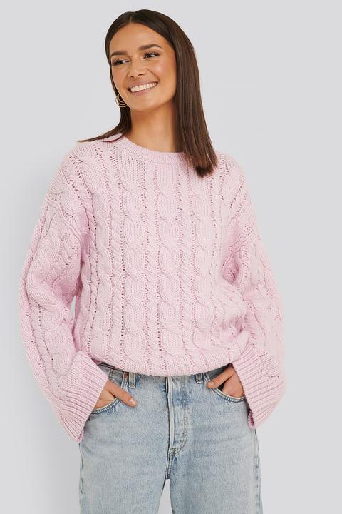 Cable Knitted Round Neck Sweater