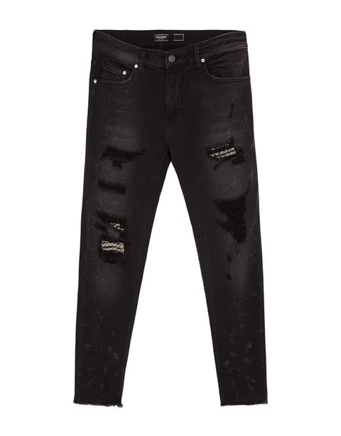 Jeans Skinny Fit Tachuelas