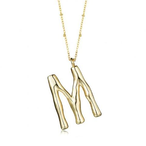 Big Letter M Necklace