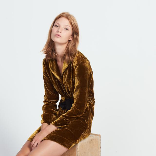 robe velours sandro