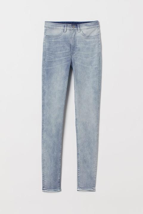 H & M - Super Skinny High Jeans - Blu