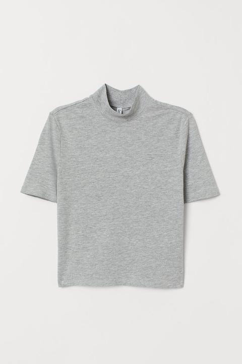 Turtleneck Top - Grey