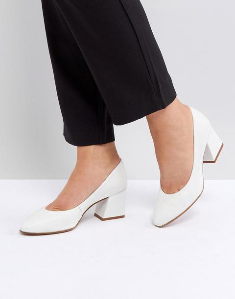 Asos - Spearmint - Scarpe In Pelle Con Tacco - Bianco