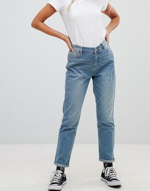 Urban Bliss - Hell Verwaschene Mom-jeans - Blau