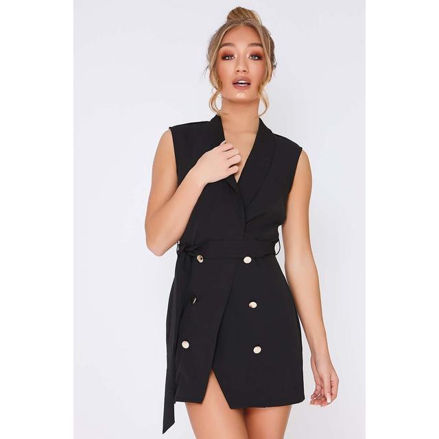 wrap front blazer dress