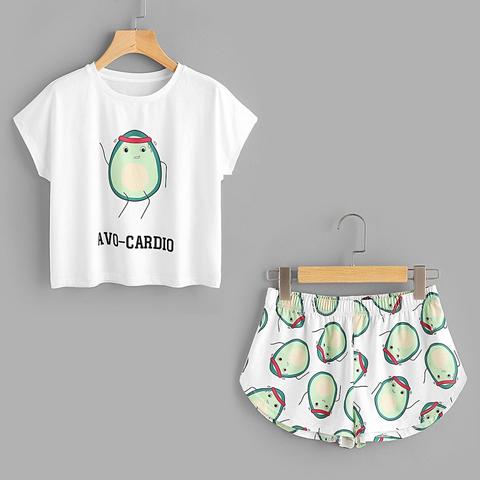 T-shirt Con Stampa Di Cartoon ,con Pantaloncini