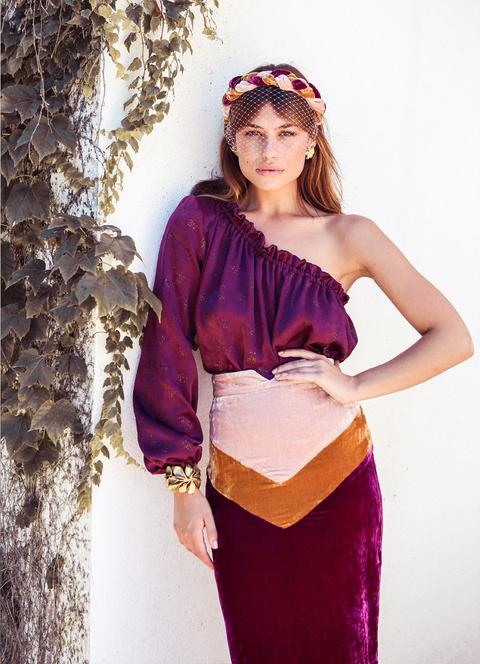 Falda Romina Terciopelo
