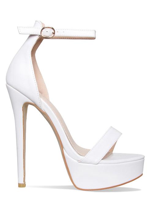 white platform high heels
