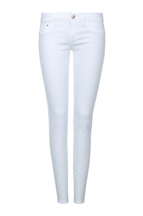 Pantaloni Skinny A Vita Bassa Bianchi