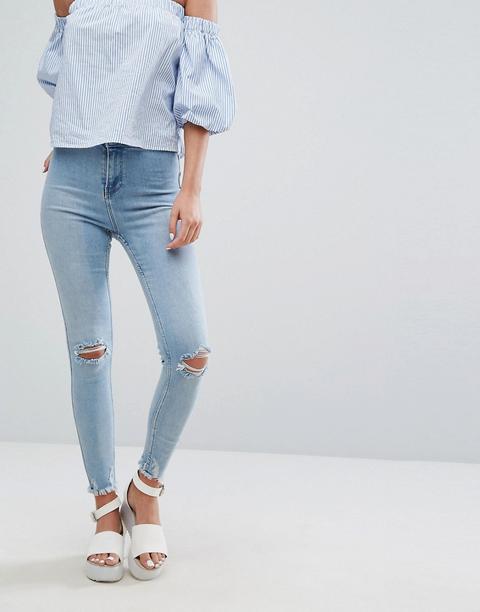 New Look Skinny Ripped Knee Jeans