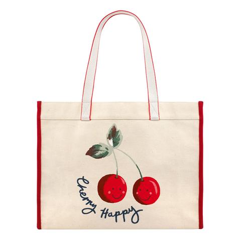 Cherry Happy Canvas Tote Bag from Cath 