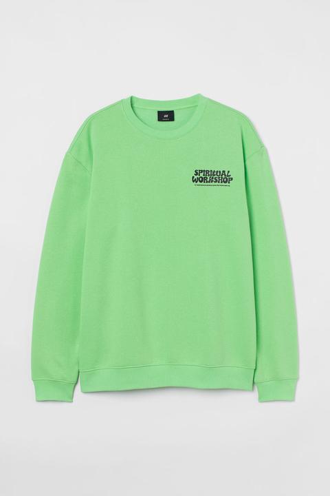 Sudadera Regular Fit - Verde