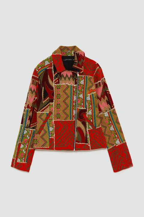 Chaqueta Biker Patchwork