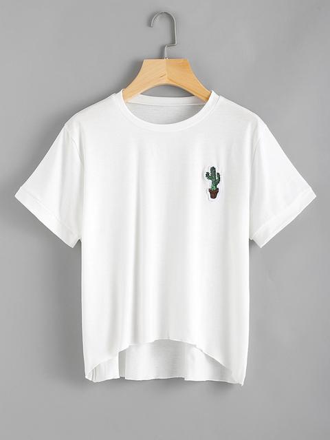 Tshirt Con Toppa Di Cactus