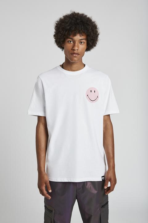 Camiseta Smiley Logo Rosa