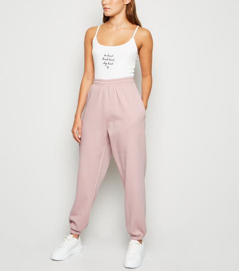 light pink cuffed joggers