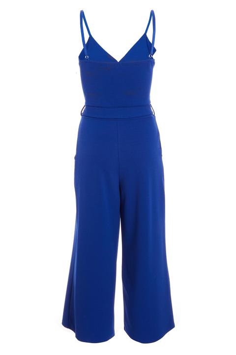 royal blue culotte jumpsuit