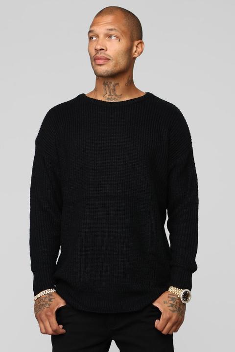 Cole Crew Neck Sweater - Black