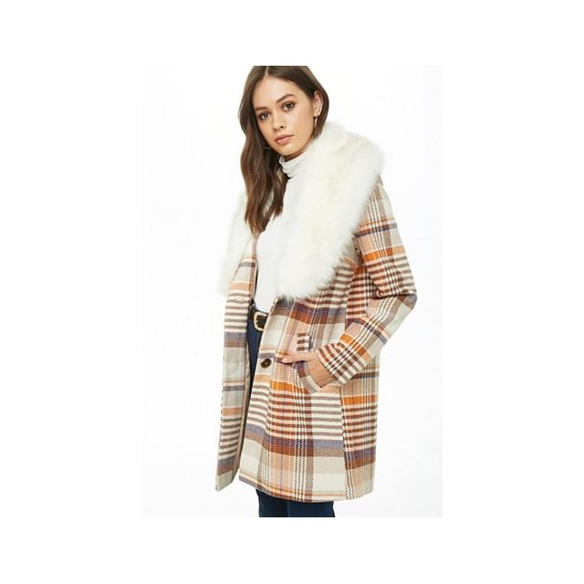 forever 21 plaid coat