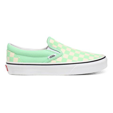 green and white checkered vans