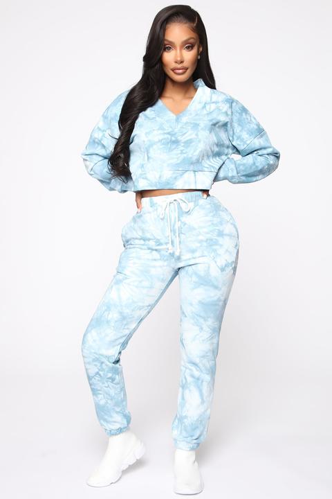 blue tie dye joggers