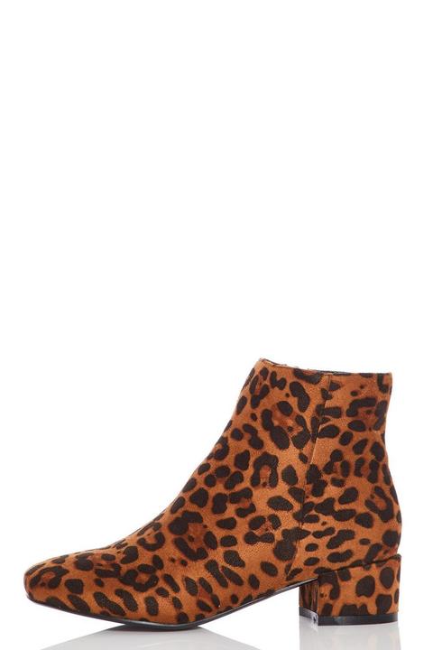 wide fit leopard print ankle boots
