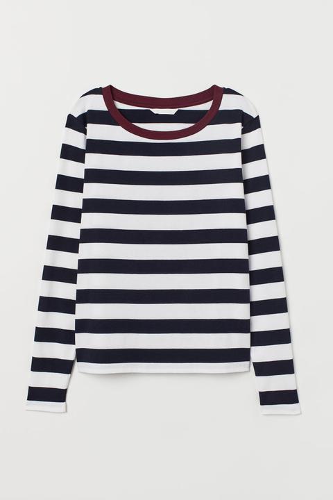 Top De Punto Con Rayas - Rojo