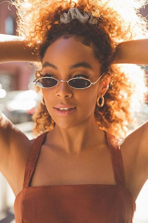 Salem Slim Oval Metal Sunglasses
