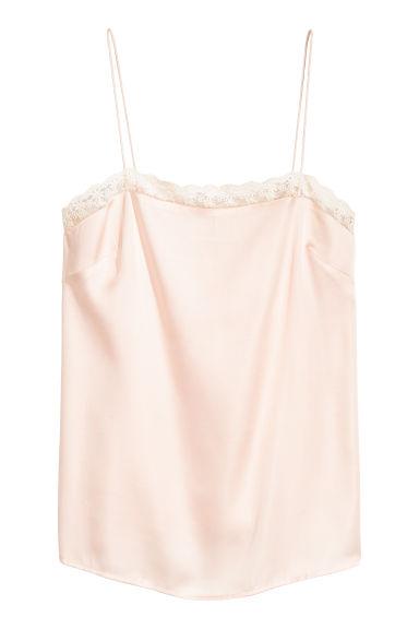 H & M - Canotta Con Pizzo - Arancione