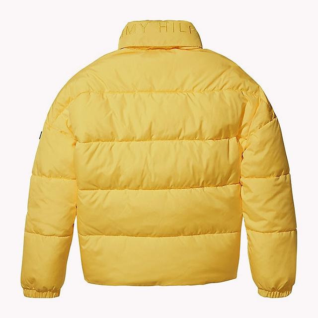 tommy hilfiger puffer yellow